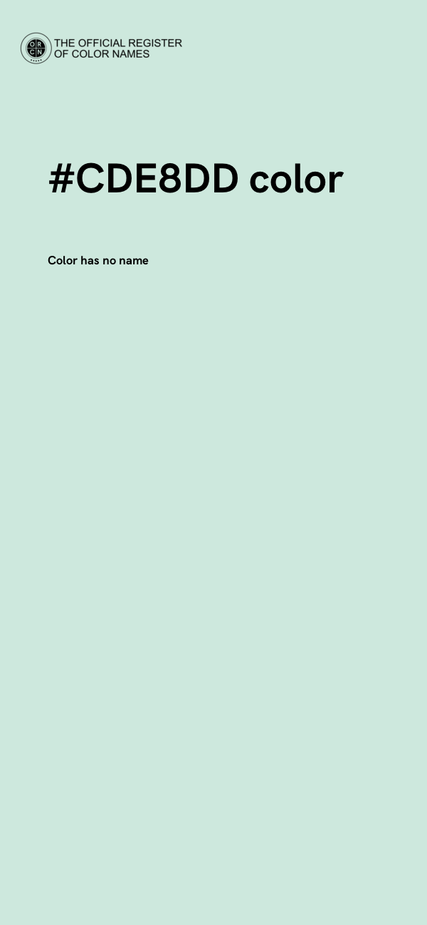 #CDE8DD color image