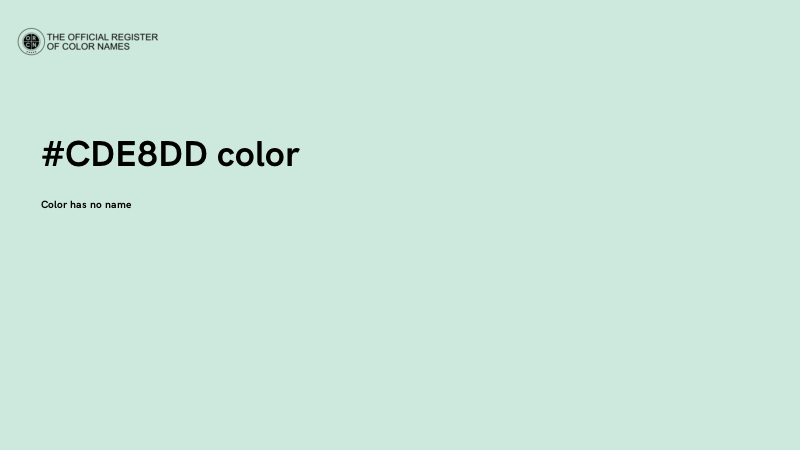 #CDE8DD color image