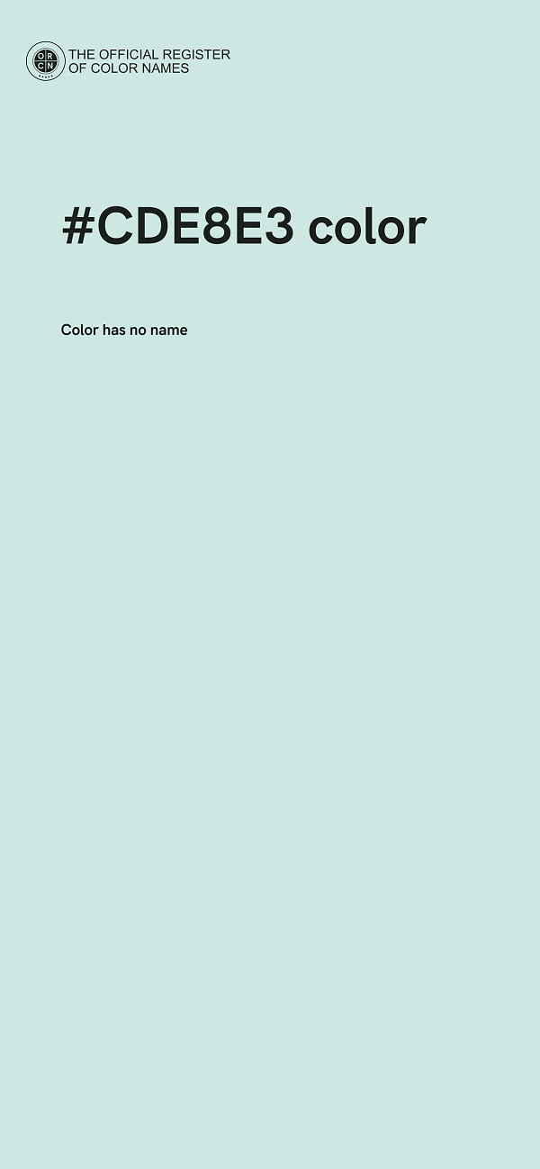 #CDE8E3 color image
