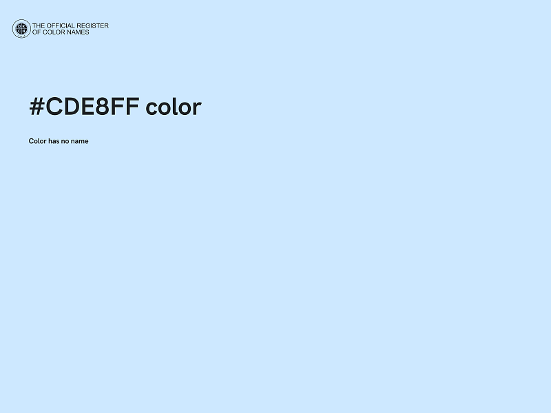 #CDE8FF color image