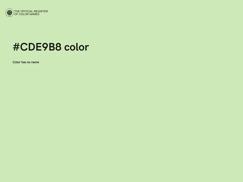 #CDE9B8 color image