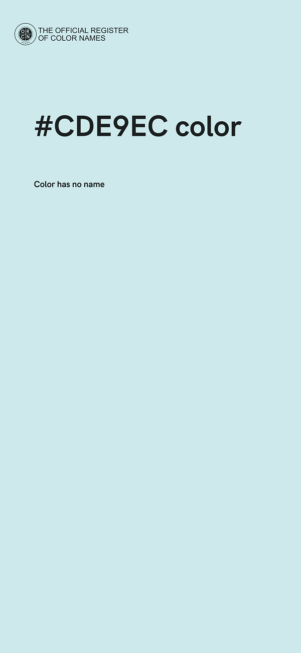 #CDE9EC color image