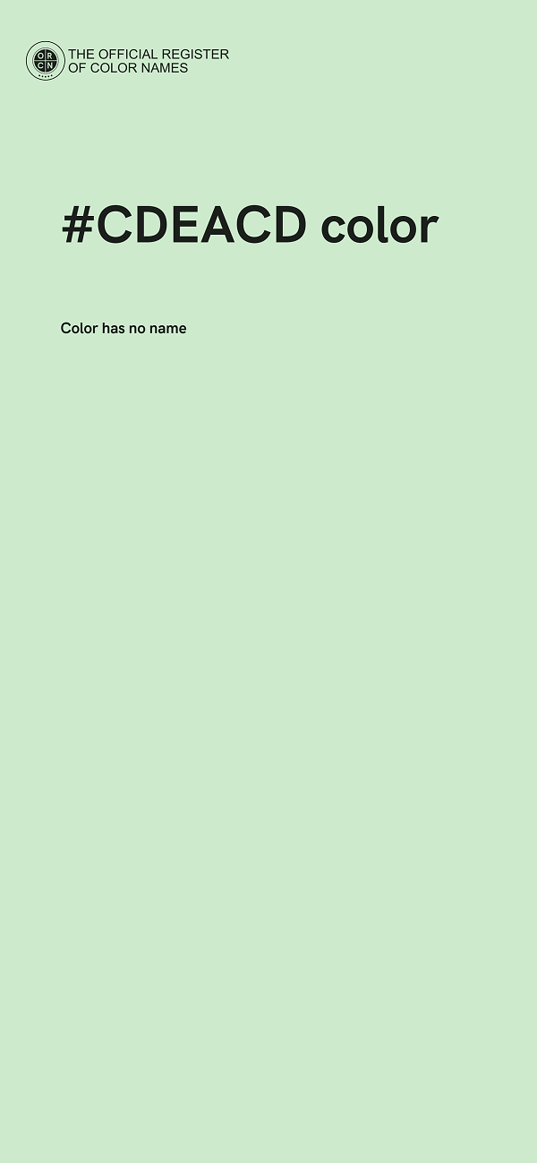 #CDEACD color image
