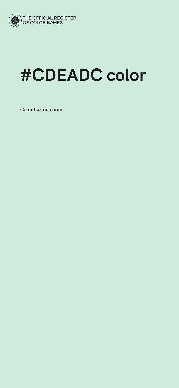 #CDEADC color image