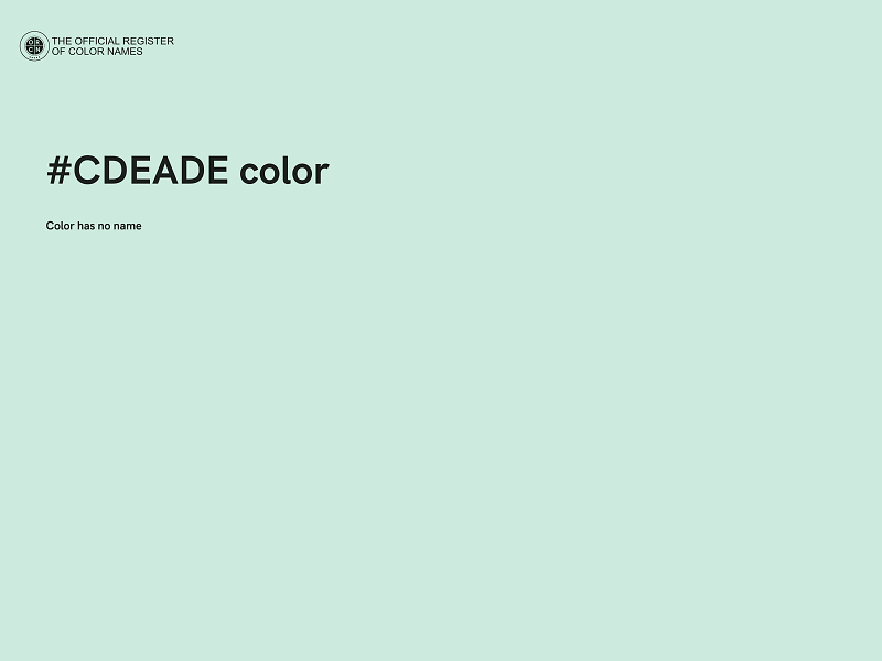 #CDEADE color image