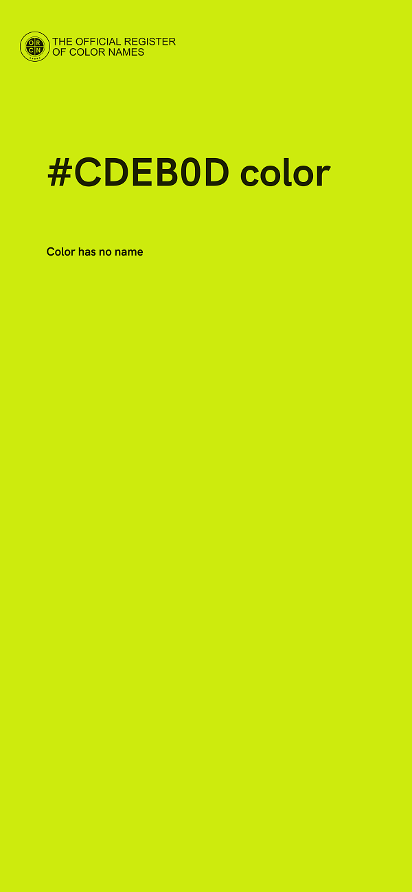#CDEB0D color image