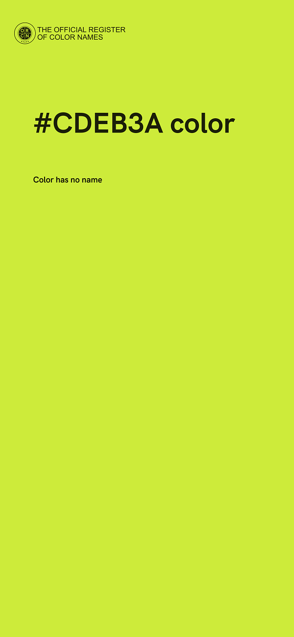 #CDEB3A color image