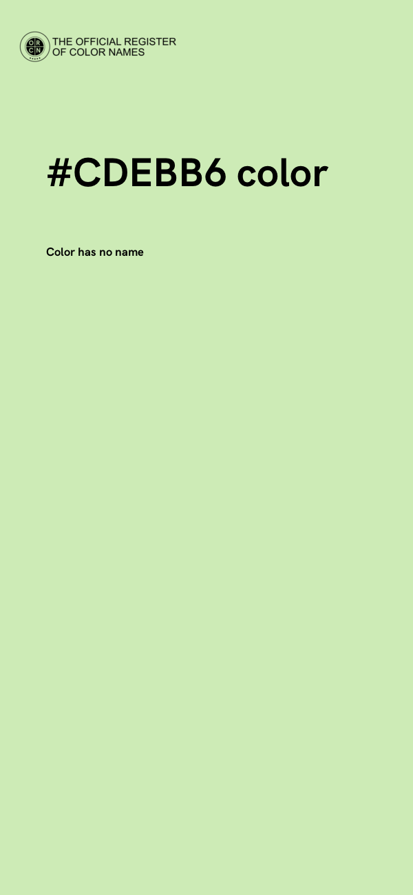 #CDEBB6 color image