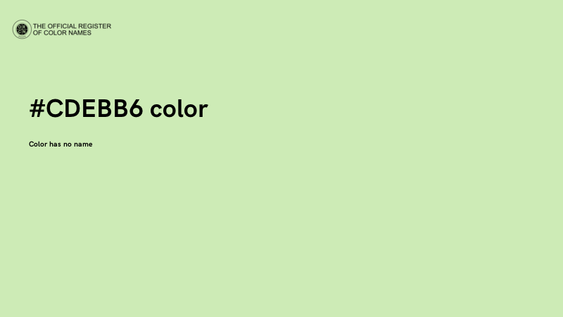 #CDEBB6 color image