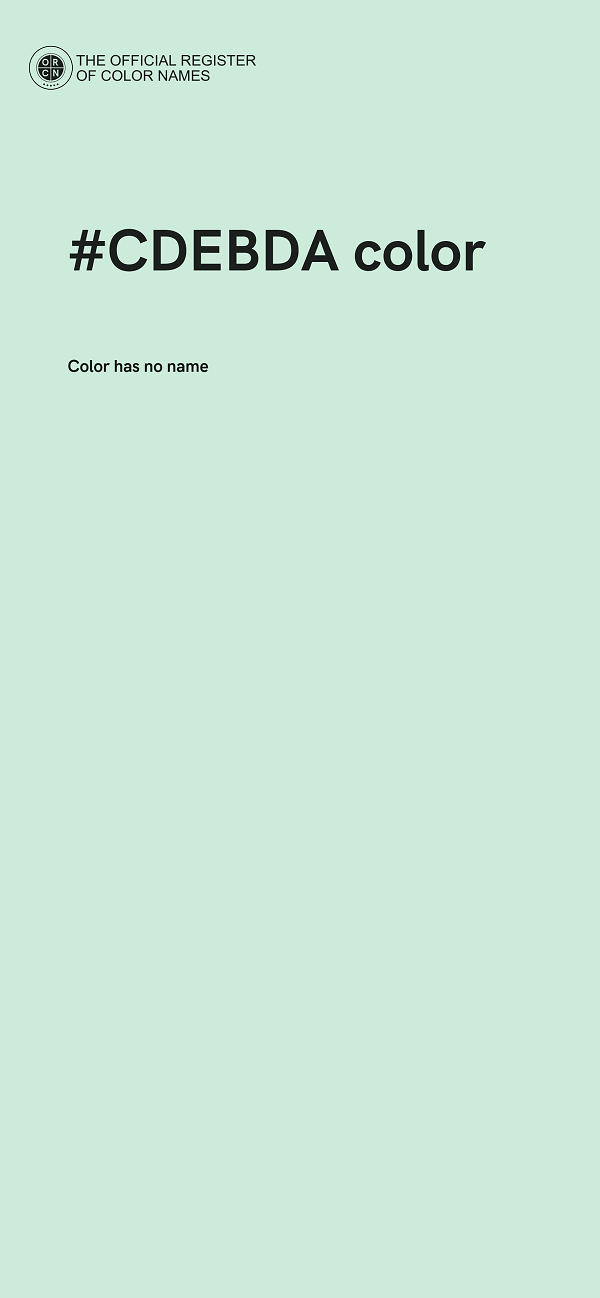 #CDEBDA color image