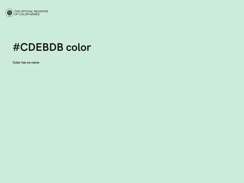 #CDEBDB color image