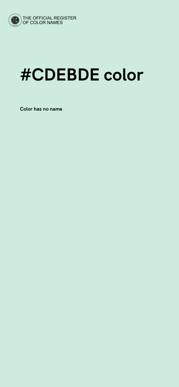 #CDEBDE color image