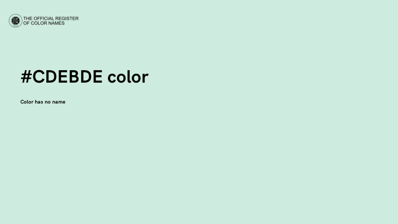 #CDEBDE color image