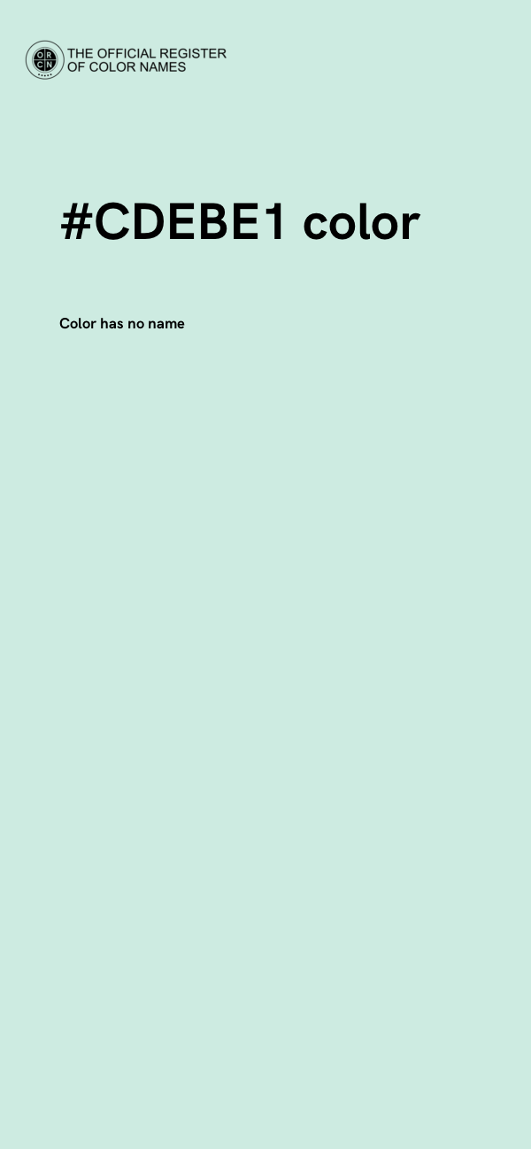 #CDEBE1 color image