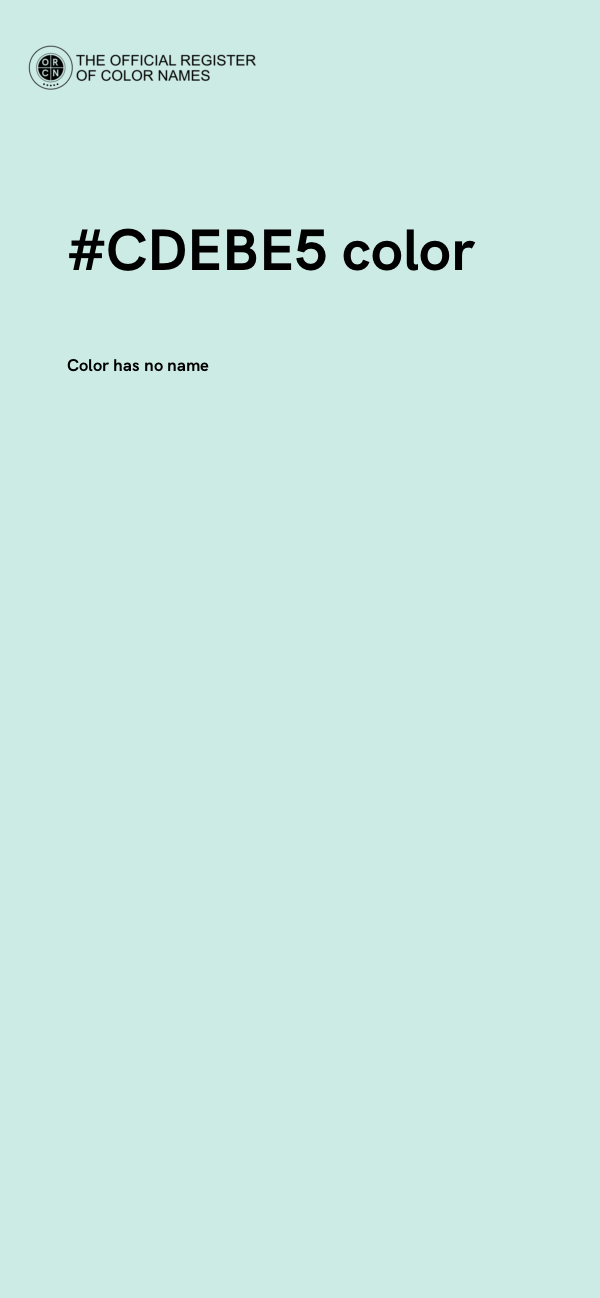 #CDEBE5 color image