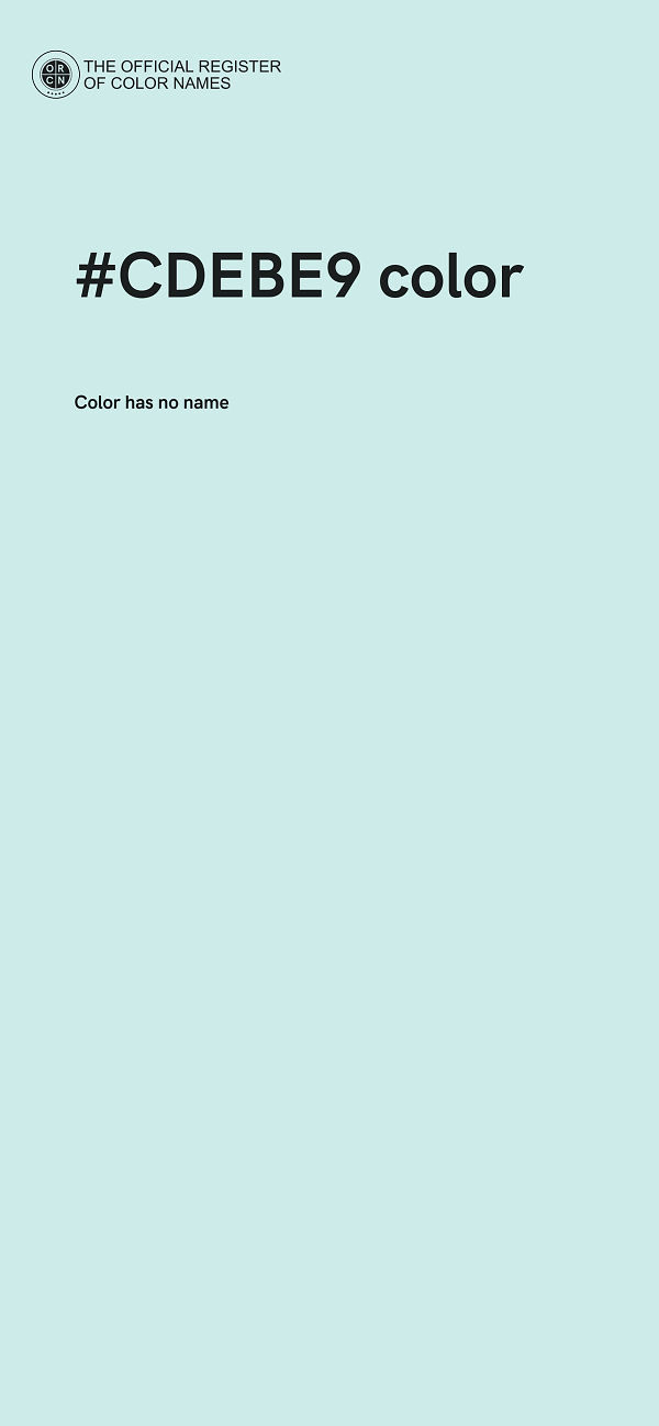 #CDEBE9 color image