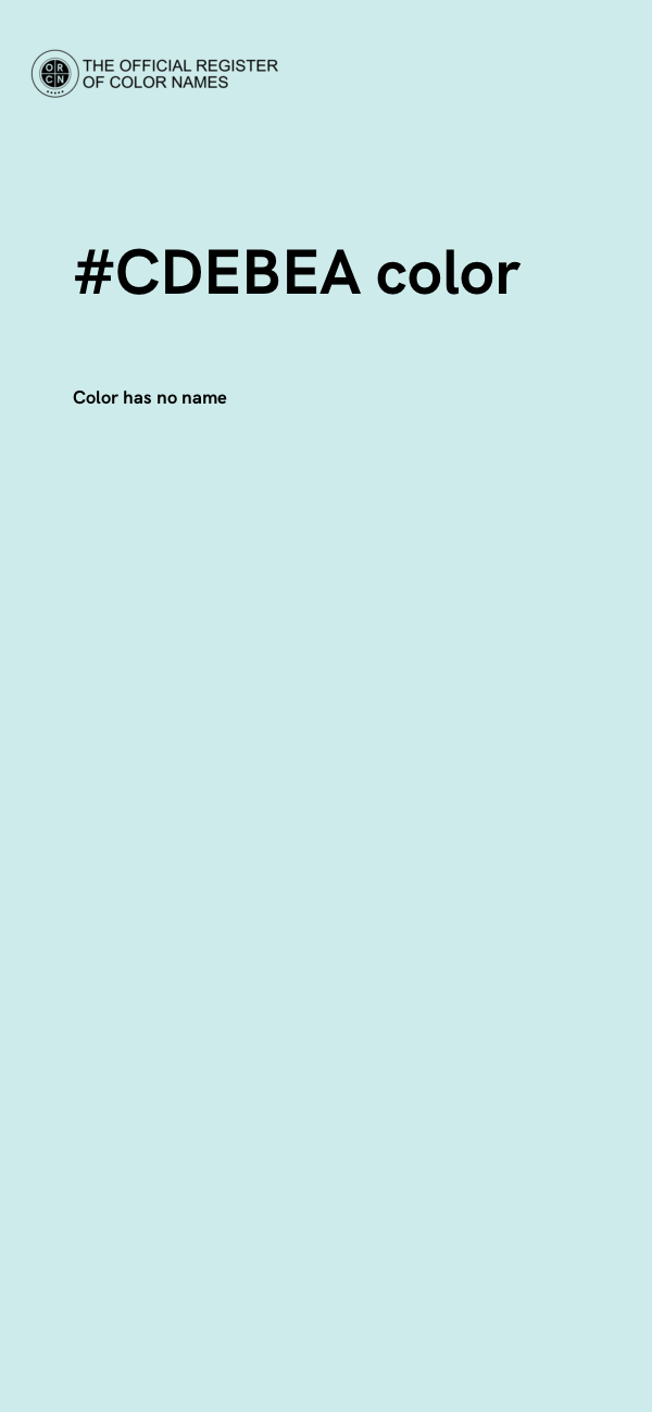 #CDEBEA color image