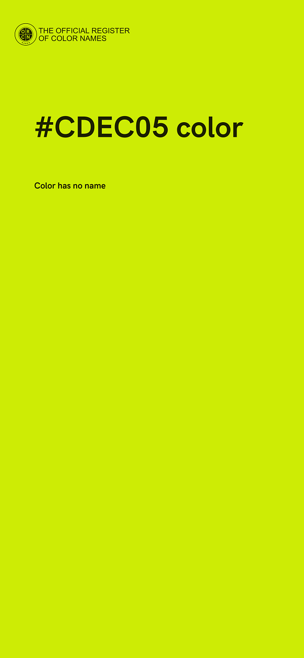 #CDEC05 color image