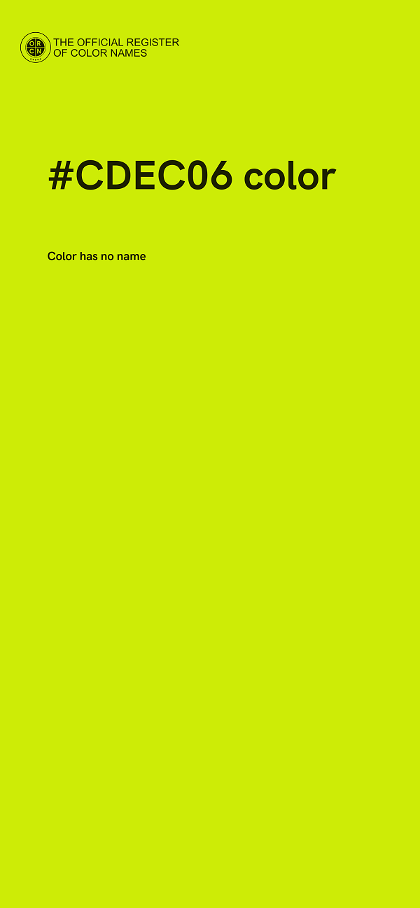 #CDEC06 color image