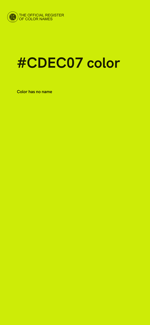 #CDEC07 color image