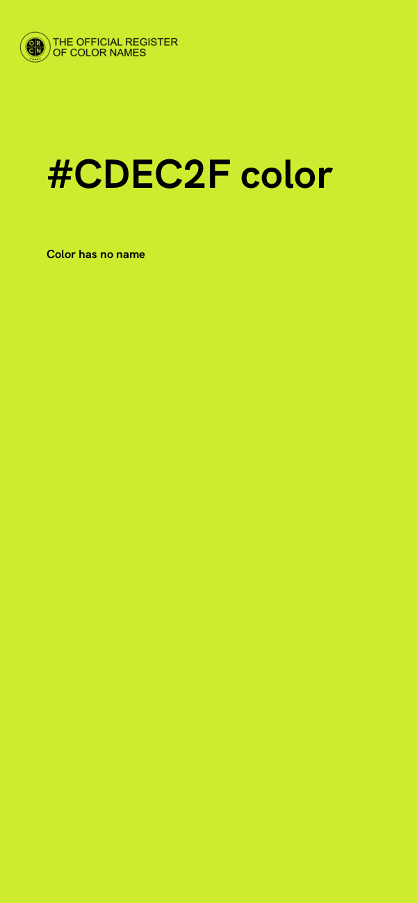 #CDEC2F color image