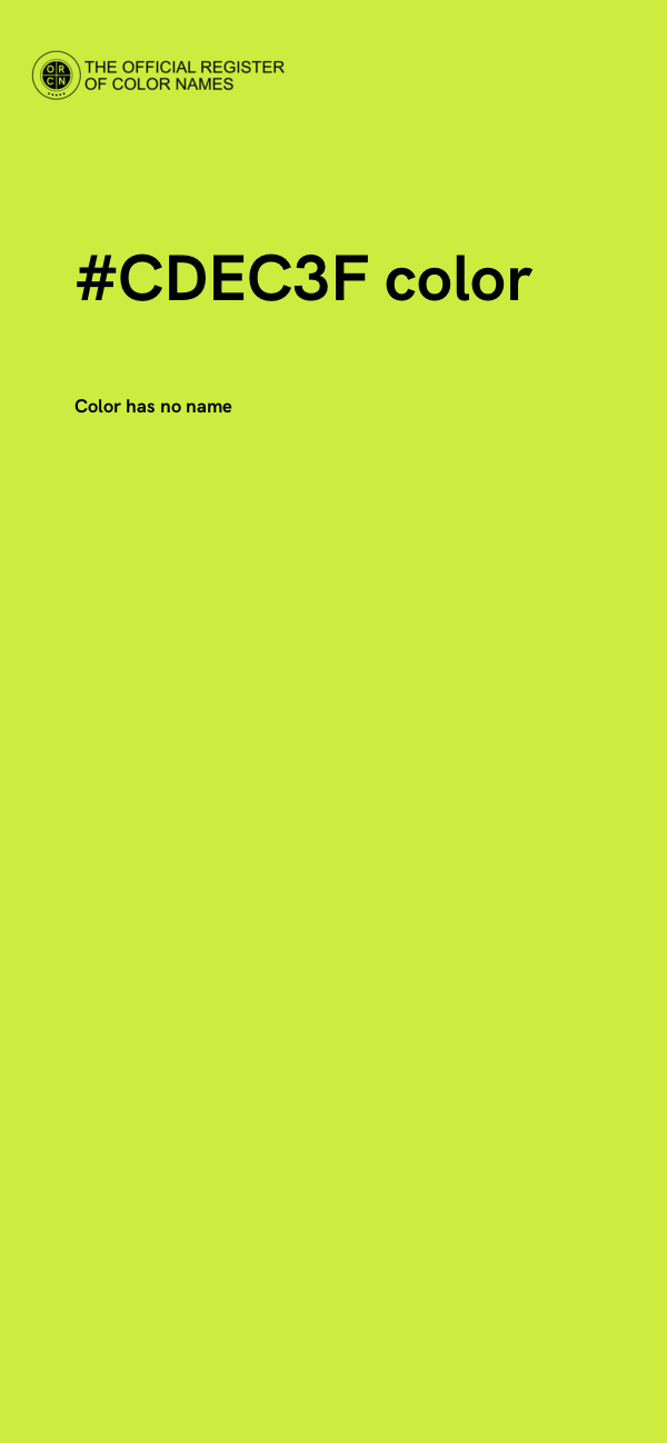 #CDEC3F color image