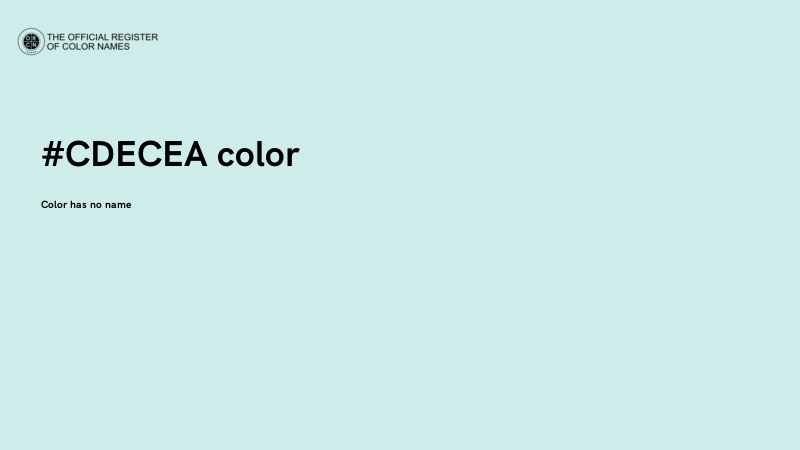 #CDECEA color image