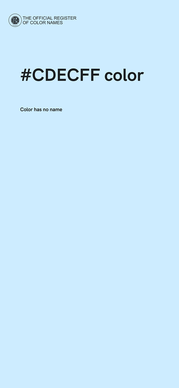 #CDECFF color image