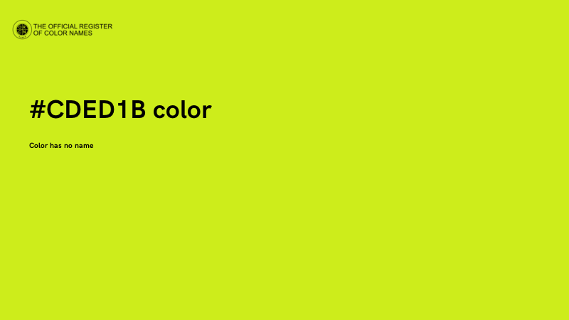 #CDED1B color image