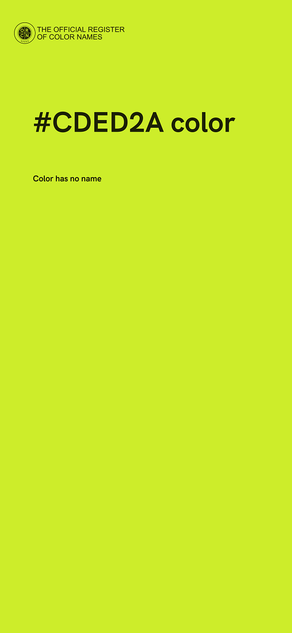 #CDED2A color image