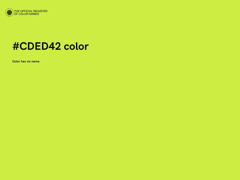 #CDED42 color image