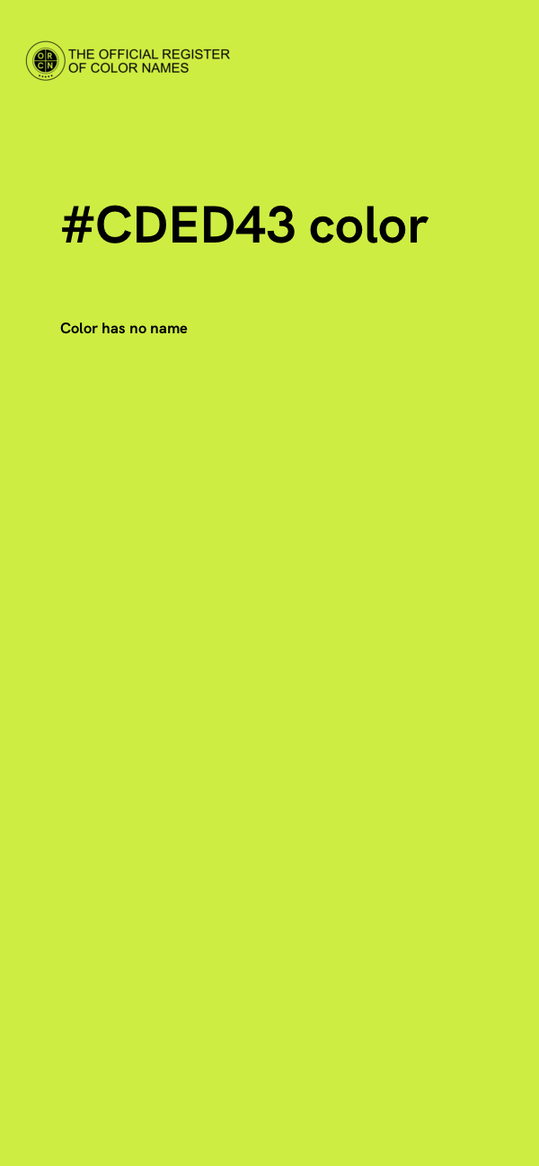 #CDED43 color image