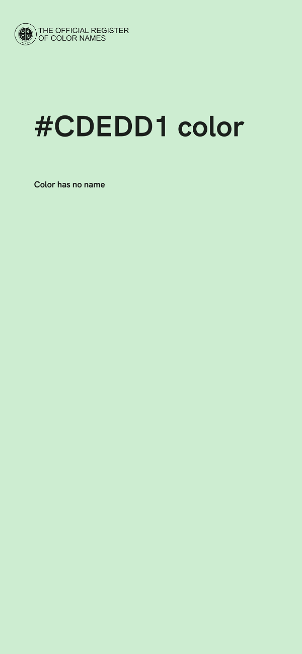#CDEDD1 color image