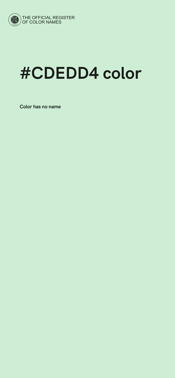 #CDEDD4 color image