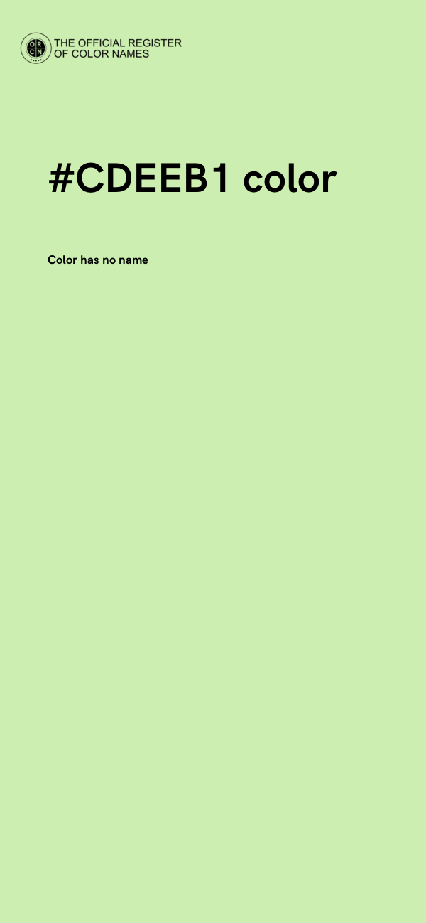 #CDEEB1 color image