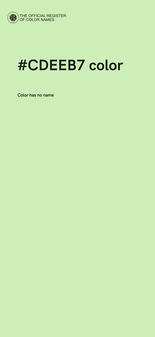 #CDEEB7 color image