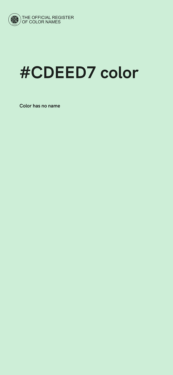#CDEED7 color image