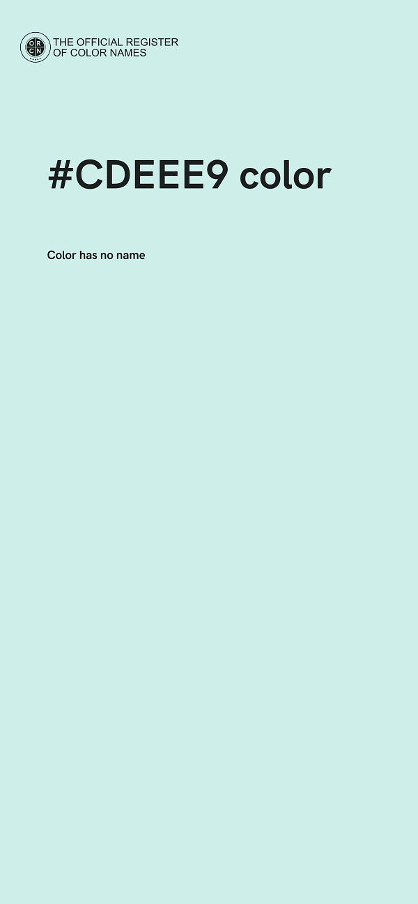 #CDEEE9 color image