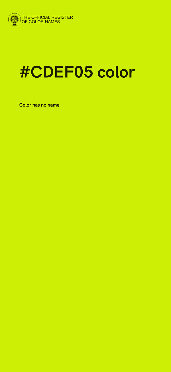 #CDEF05 color image