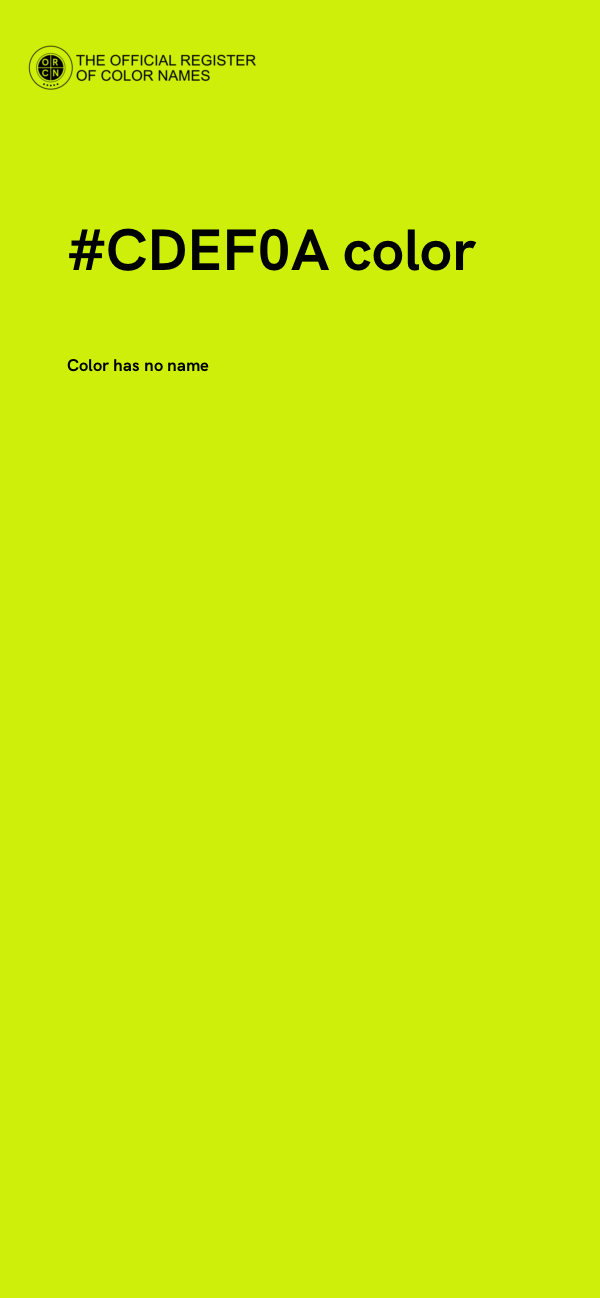 #CDEF0A color image