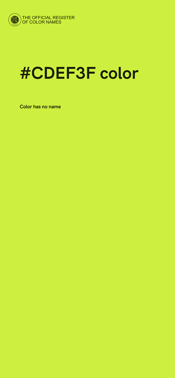 #CDEF3F color image