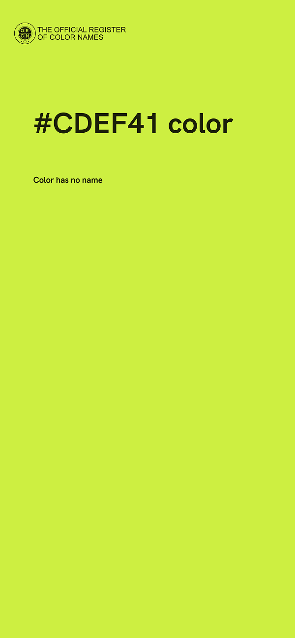 #CDEF41 color image