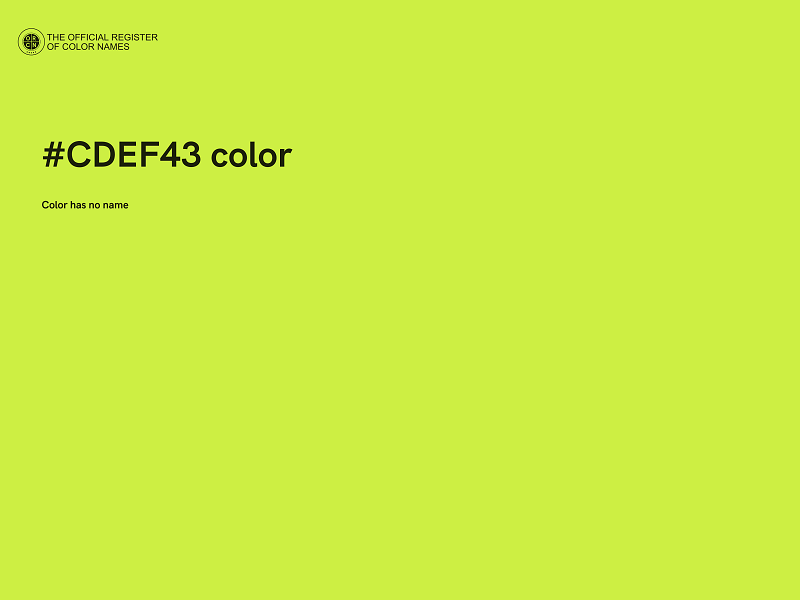 #CDEF43 color image