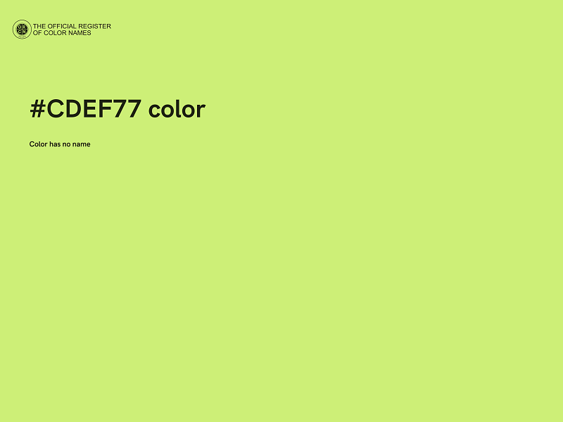 #CDEF77 color image