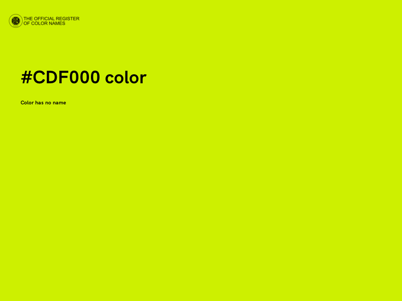 #CDF000 color image