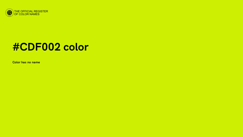 #CDF002 color image