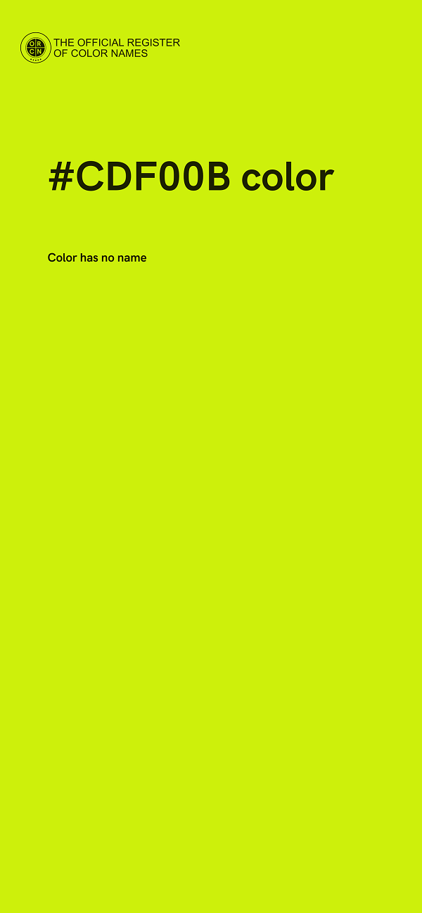 #CDF00B color image