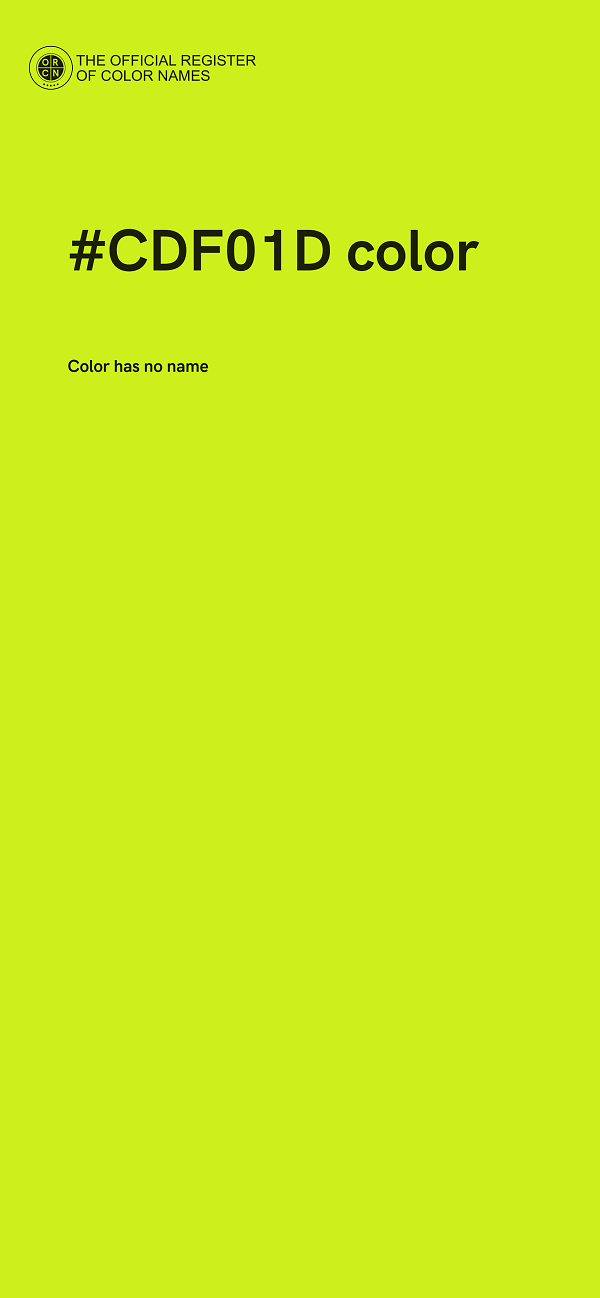 #CDF01D color image