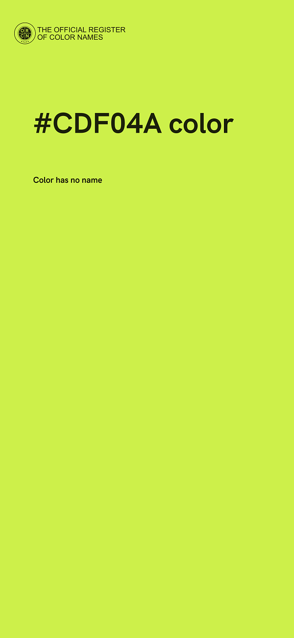 #CDF04A color image
