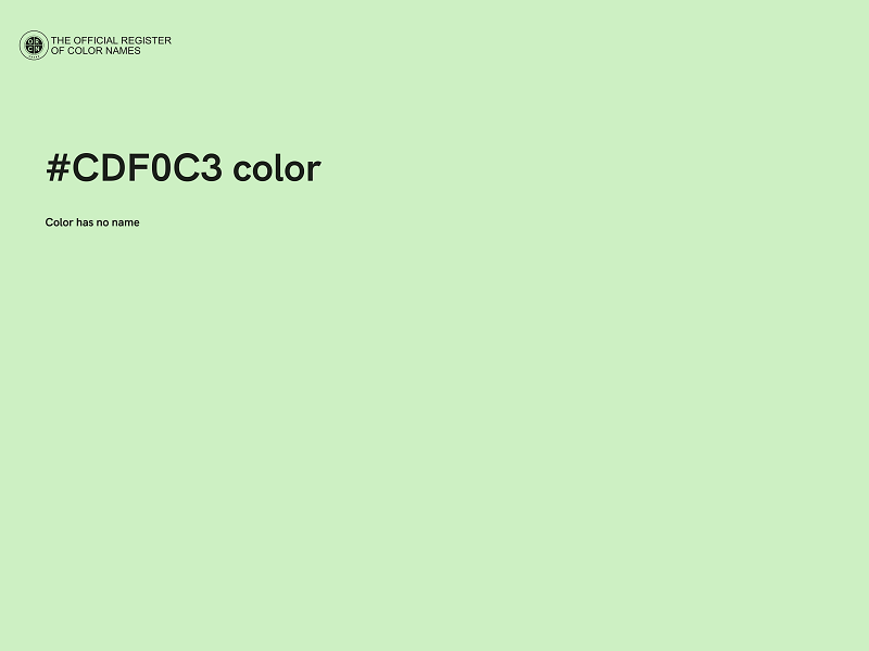 #CDF0C3 color image